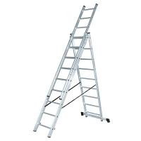 Трехсекционная лестница 3x12 рабочая высота 9.2 м