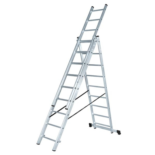 Трехсекционная лестница 3x12 рабочая высота 9.2 м