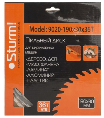 Пильный диск Sturm! 9020-190-30-36T 190х30 мм