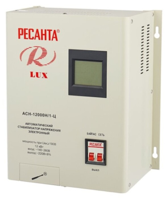 Стабилизатор напряжения однофазный РЕСАНТА LUX АСН-12000Н/1-Ц (12 кВт)