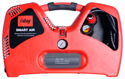 Компрессор безмасляный Fubag Smart Air + набор из 6 предметов, 2 л, 1.1 кВт
