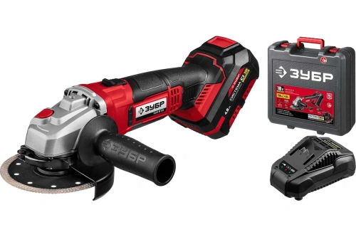 УШМ аккумуляторная 125 мм, 18 В, 2 акб. 4 А*ч