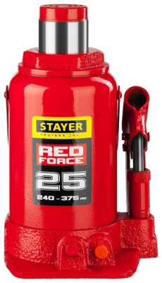Домкрат бутылочный гидравлический STAYER Red Force 43160-25_z01 (25 т)